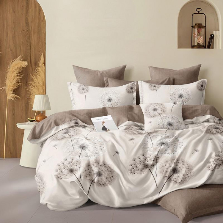 Постельное белье из микросатина TANGO одуванчики 70х70 (2шт) 2-спальное