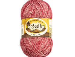 Пряжа ADELIA CASUAL №11 бордовая 72% хлопок, 28% акрил, 10 шт х 50 гр, 130 м +/- 6 м