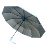 Зонт STEKI AME полный автомат усиленный голубой-серебристый