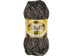 Пряжа ADELIA CASUAL №01 черная 72% хлопок, 28% акрил, 10 шт х 50 гр, 130 м +/- 6 м