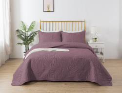 Покрывало с наволочками тонкое из микрофибры TANGO TRM MARRAKECH баклажан 240х260