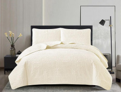 Покрывало тонкое велюровое TANGO CASABLANCA кремовое 180х240