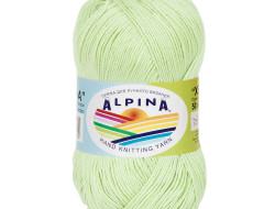 Пряжа ALPINA XENIA №1044 светло-зеленая 100% мерсеризованный хлопок 10 шт х 50 гр, 240 м +/- 10 м