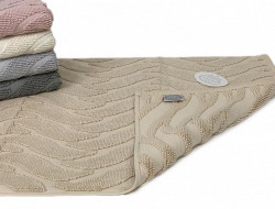 Коврик для ног махровый хлопковый KARVEN KV434 WAWE bej 50х80