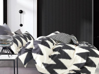 Постельное белье из сатина TANGO зигзаги 70х70 (2шт) 2-спальное