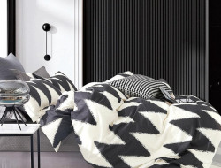 Постельное белье из сатина TANGO зигзаги 70х70 (2шт) 2-спальное