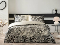 Постельное белье из сатина TAC MONICA черное евро