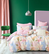 Постельное белье из твил-сатина в ПВХ TANGO акварель 50х70 (2шт) евро