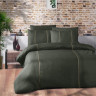 Постельное белье из DELUXE DARK ранфорса KARVEN N028 ELEGANT DARK GREEN 50х70 (2шт) 1,5-спальное