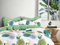 Постельное белье двухстороннее из твила TANGO ферна 50х70 (2шт), 70х70 (2шт) евро