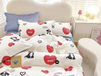 Постельное белье из твил-сатина TANGO лав-гав 50х70 (2шт), 70х70 (2шт) евро