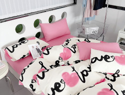 Постельное белье из сатина TANGO признание в любви 70х70 (2шт) 2-спальное