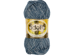 Пряжа ADELIA CASUAL №09 синяя 72% хлопок, 28% акрил, 10 шт х 50 гр, 130 м +/- 6 м