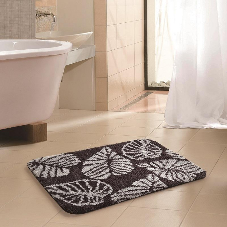 Коврик из микрофибры TANGO RAINBOW ЛИСТЬЯ коричневый 40х60