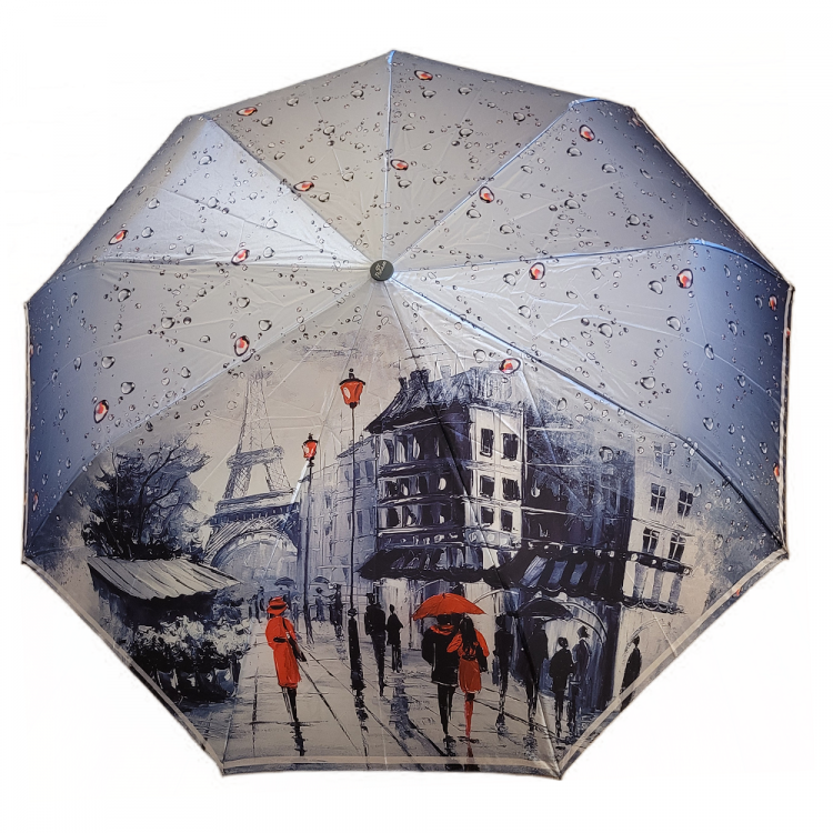 Зонт POPULAR полный автомат усиленный Улочки Монмартра