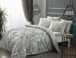 Постельное белье из сатина TAC DIGITAL CROSBY кремовое евро