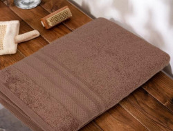 Полотенце махровое хлопковое KARVEN PETEK BORDUR DUZ H5160 LUX COTTON murdum 70х140