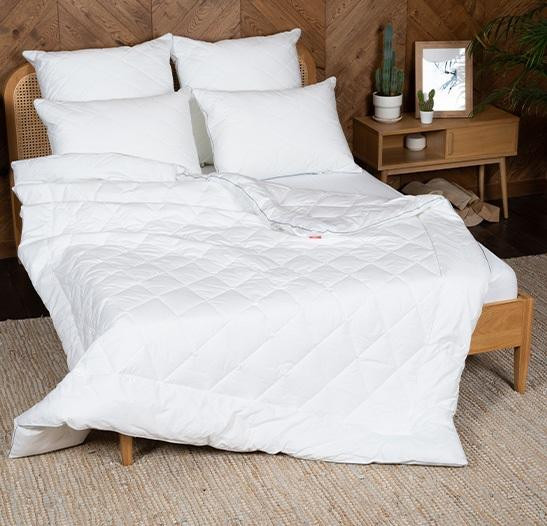 Одеяло детское из хлопка и полиэфира в тике стеганое Легкие Сны МИРЭЛЬ 110х140 теплое