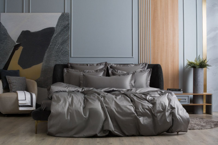 Простыня на резинке GERMAN GRASS Graphite Allure Grass 140х200x40