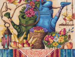 Набор для вышивания PANNA Золотая коллекция N-1995 НАТЮРМОРТ С ЛЕЙКАМИ 25х25