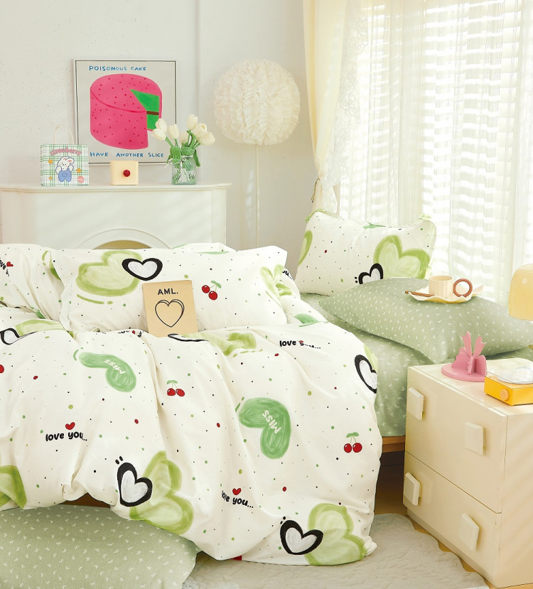 Постельное белье из твил-сатина TANGO love you 70х70 (2шт) 1,5-спальное