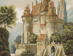 Набор для вышивания PANNA Золотая коллекция ZU-1280 ЗАМОК В ГОРАХ 27,5х36,5