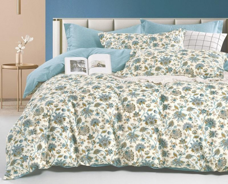 Постельное белье двухстороннее из твил-сатина SAILID BP-159-4 семейное