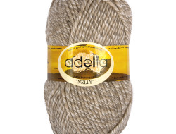 Пряжа ADELIA NELLY №05 светло-серая-бежевая (меланж) 70% шерсть, 30% акрил, 5 шт х 100 гр, 100 м +/- 5 м