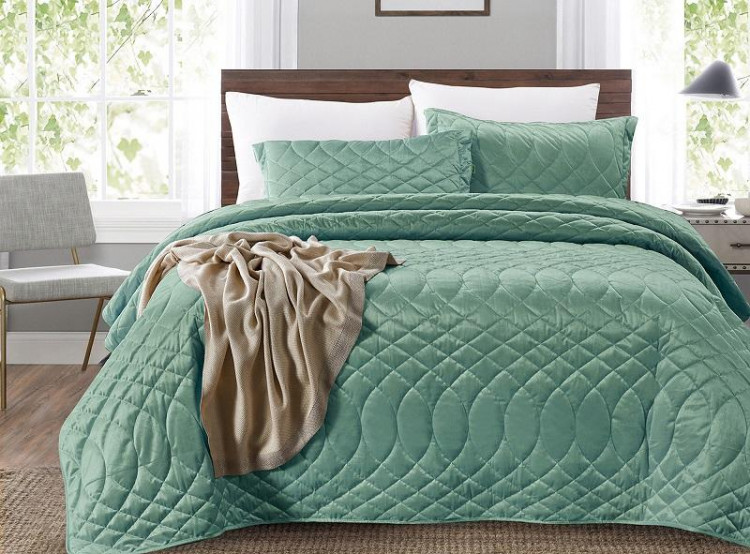 Покрывало с наволочками тонкое велюровое TANGO ROXETTE ROX-04 240х260