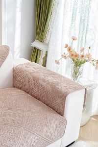 Накидка на подлокотники из велюра TANGO SOFA светло-коричневая 70x90 (1шт)