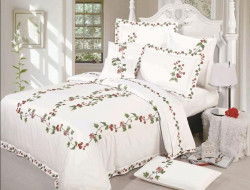 Постельное белье из египетского хлопка с вышивкой ASABELLA 595-4 50х70 (2шт) евро