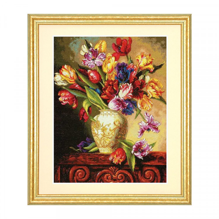 Набор для вышивания DIMENSIONS 70-35305 Пестрые тюльпаны 30,4x38,1 см