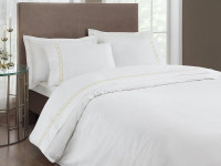 Постельное белье из люкс-сатина TAC DELUX ELEGANCE DIAMOND бежевое евро