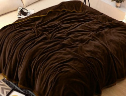 Плед однотонный из микрофибры TANGO ALLEGRIA AL-18 темно-коричневый 150х200