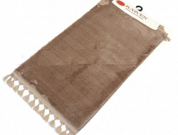 Набор ковриков для ванной мех с бахромой KARVEN KV414 POST DOKUMA SACAKLI коричневый 50х60 (1шт), 60х100 (1шт)