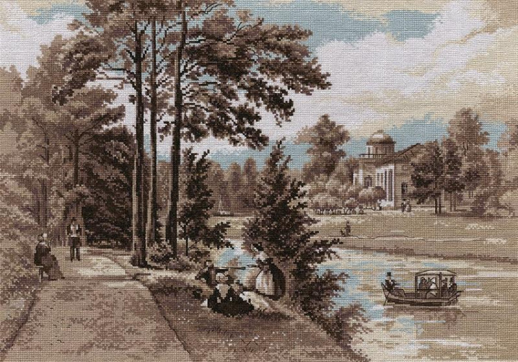 Набор для вышивания PANNA Золотая коллекция PS-1417 ОТДЫХ НА БЕРЕГУ РЕКИ 51х35,5