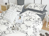 Постельное белье двухстороннее из твил-сатина SAILID BP-162-4 семейное