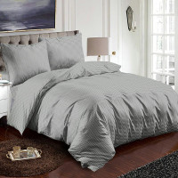 Постельное белье из микросатина TANGO серый зигзаг 50х70 (1шт), 70х70 (1шт) 1,5-спальное