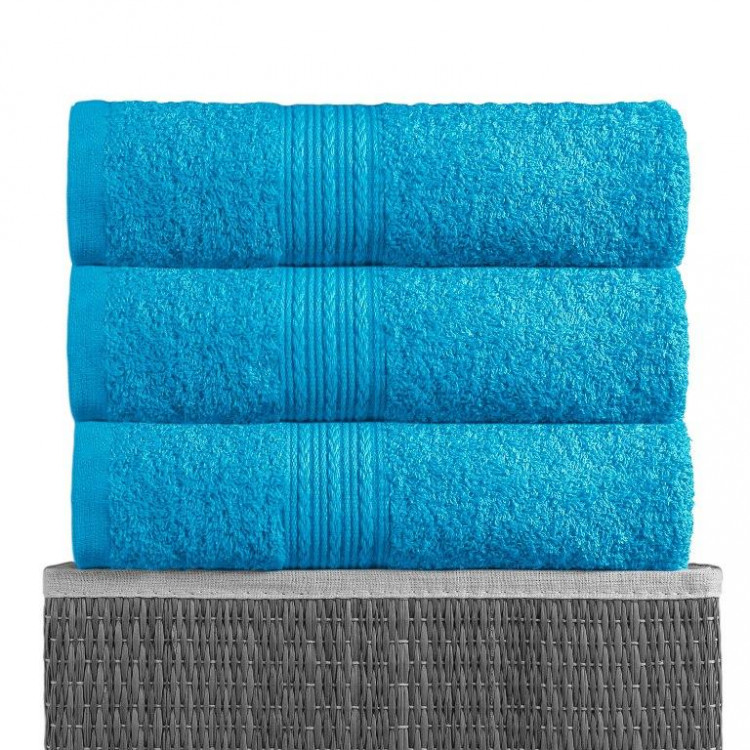 Полотенце махровое BAYRAMALY бирюзовое 40х70