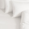 Постельное белье из тенсела с простыней на резинке 160х200 GERMAN GRASS Arctic White Brilliant Grass семейное