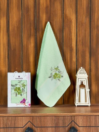Полотенце махровое FLOWER фисташковое 50х90 в коробке
