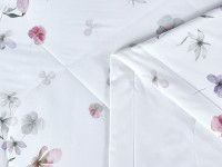 Постельное белье с летним одеялом из египетского хлопка Premium ASABELLA Ботаника 50х70 (2шт) 1,5-спальное