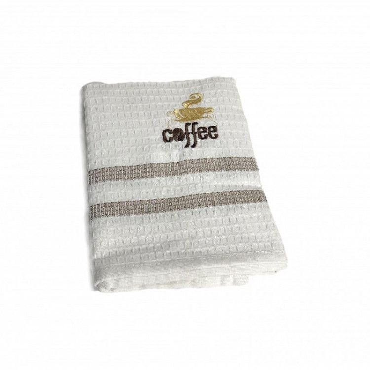 Набор кухонных полотенец вафельных хлопковых KARVEN HM779 COFEE V1 бежевый 50х75 (12шт)