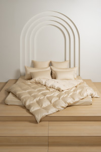 Постельное белье с простыней на резинке 160х200 GERMAN GRASS VANILLA BRILLIANT GRASS 50х70 (2шт), 70х70 (2шт) евро