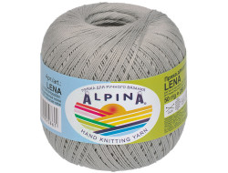 Пряжа ALPINA LENA №41 светло-серая 100% мерсеризованный хлопок 10 шт х 50 гр, 280 м +/- 15 м