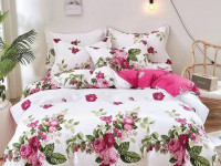 Постельное белье двухстороннее из твила TANGO роузи 50х70 (2шт), 70х70 (2шт) евро