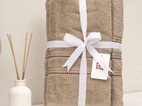 Набор полотенец махровых TAC ELEGANCE COFFEE кофе 50х90, 70х140