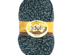 Пряжа ADELIA NELLY №14 темно-синяя 70% шерсть, 30% акрил, 5 шт х 100 гр, 100 м +/- 5 м