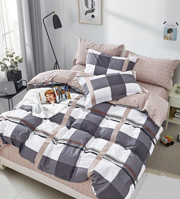 Постельное белье из твила TANGO квадри 70х70 (2шт) 2-спальное