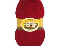 Пряжа ADELIA NELLY №17 темно-красная 70% шерсть, 30% акрил, 5 шт х 100 гр, 100 м +/- 5 м